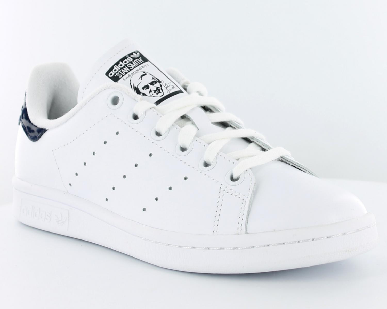 adidas stan smith blanche et bleu femme